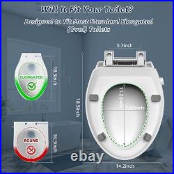 Raised Bidet Toilet Seat Elongated 18.5 Soft Close, Dual Self-Cleaning Noz Raised Bidet Toilet Seat Elongated 18.5 Soft Close, Dual Self-Cleaning Noz