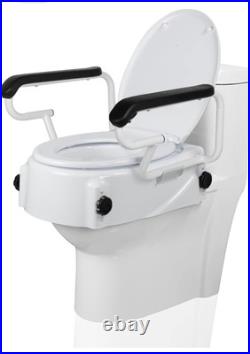 Raised Toilet Seat with Removable Handles, 5.9 Elevated Toilet Seat Riser Raised Toilet Seat with Removable Handles, 5.9 Elevated Toilet Seat Riser