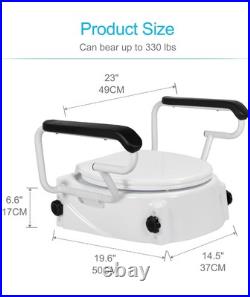Raised Toilet Seat with Removable Handles, 5.9 Elevated Toilet Seat Riser Raised Toilet Seat with Removable Handles, 5.9 Elevated Toilet Seat Riser