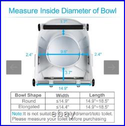 Raised Toilet Seat with Removable Handles, 5.9 Elevated Toilet Seat Riser Raised Toilet Seat with Removable Handles, 5.9 Elevated Toilet Seat Riser