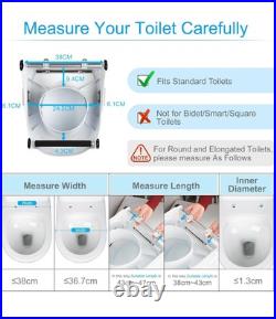 Raised Toilet Seat with Removable Handles, 5.9 Elevated Toilet Seat Riser Raised Toilet Seat with Removable Handles, 5.9 Elevated Toilet Seat Riser