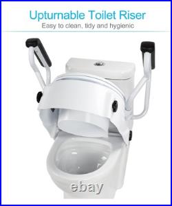 Raised Toilet Seat with Removable Handles, 5.9 Elevated Toilet Seat Riser Raised Toilet Seat with Removable Handles, 5.9 Elevated Toilet Seat Riser