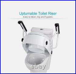 Raised Toilet Seat with Removable Handles, 5.9 Elevated Toilet Seat Riser Raised Toilet Seat with Removable Handles, 5.9 Elevated Toilet Seat Riser