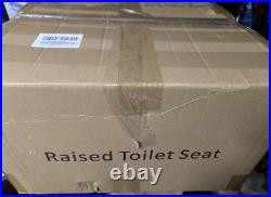 Raised Toilet Seat with Removable Handles, 5.9 Elevated Toilet Seat Riser Raised Toilet Seat with Removable Handles, 5.9 Elevated Toilet Seat Riser