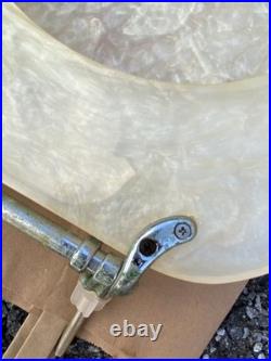 Rare Vintage Beige / Gold Tone Pearl Plastic Resin Toilet Seat