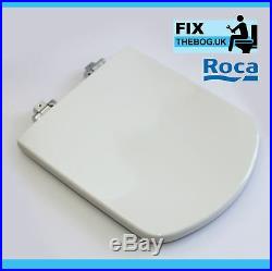 Roca Dama Senso & Compact Toilet Seat & Cover With Soft Closing Hinges In White
