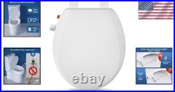 Round Bidet Toilet Seat Plastic White Non-Electric Dual Nozzle Easy Install
