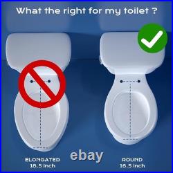 Round Bidet Toilet Seat Plastic White Non-Electric Dual Nozzle Easy Install