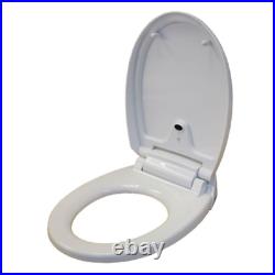 Round Closed Touch-Free Sensor Controlled Automatic Front Toilet Seat in White