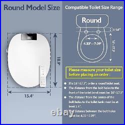 Round Smart Bidet Toilet Seat with Adjustable Warm O70R-Remote control (Round)