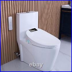 Round Smart Bidet Toilet Seat with Adjustable Warm O70R-Remote control (Round)