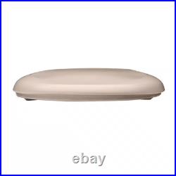 Round Soft-Close Easy-Clean Never-Loosens Plastic Toilet Seat in Innocent Blush