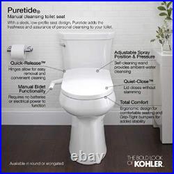 Round White Bidet Toilet Seat Silent Close Adjustable Spray No Slam Easy Clean Round White Bidet Toilet Seat Silent Close Adjustable Spray No Slam Easy Clean