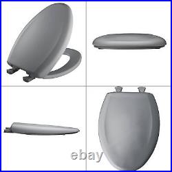 Slow Close Elongated Closed Front Plastic Toilet Seat In Country Grey Removes