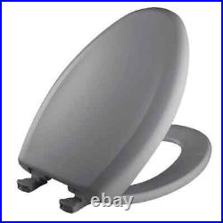 Slow Close Elongated Closed Front Plastic Toilet Seat In Country Grey Removes