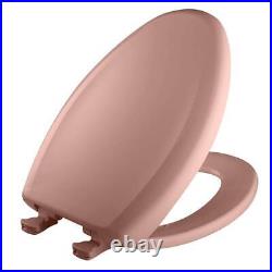 Slow Close Elongated Closed Front Plastic Toilet Seat Wild Rose Easy Cleaning