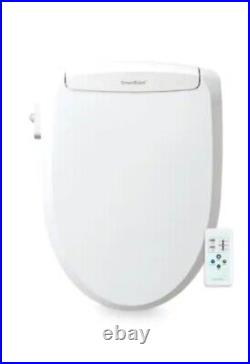 SmartBidet Plastic White Elongated Soft Close Heated Bidet Toilet Seat