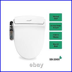 SmartBidet SB-2000 Electric Bidet Seat for Round Toilets Electronic Heated