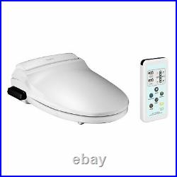 SmartBidet White Electric Bidet Seat With Wireless Remote Control For Round