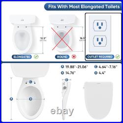 Smart Bidet Toilet Seat Electric Heated Seat Soft Close Lid Elongated NEW (25D) Smart Bidet Toilet Seat Electric Heated Seat Soft Close Lid Elongated NEW (25D)