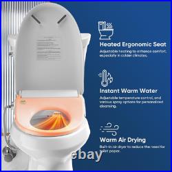 Smart Bidet Toilet Seat Electric Heated Seat Soft Close Lid Elongated NEW (25D) Smart Bidet Toilet Seat Electric Heated Seat Soft Close Lid Elongated NEW (25D)