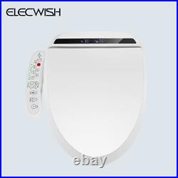 Smart Bidet Toilet Seat Elongated Electric Heated Seat with Warm Water Cleaning