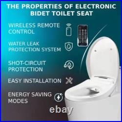 Smart Bidet Toilet Seat Elongated Electric Heated Seat with Warm Water Cleaning Smart Bidet Toilet Seat Elongated Electric Heated Seat with Warm Water Cleaning