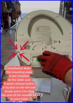 Smart Bidet Toilet Seat with Remote Control Heated Seat Warm Air Dryer