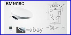 Smart Bidet Toilet Seat with Remote Control Heated Seat Warm Air Dryer