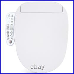 Smart Heated Toilet Seat with Bidet Slow Close, Warm Water, Dryer, Vortex Wash