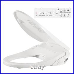 Smart Luxury Electric Remote Bidet Toilet Seat with Warm Water Self-Cleaning White