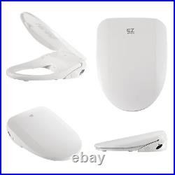 Smart Luxury Electric Remote Bidet Toilet Seat with Warm Water Self-Cleaning White