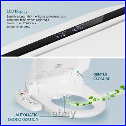 Smart Toilet Bidet Lid Heated Toilet Seat with Self-Cleaning Nozzle Warm Air Dry