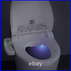Smart Toilet Bidet Lid Heated Toilet Seat with Self-Cleaning Nozzle Warm Air Dry