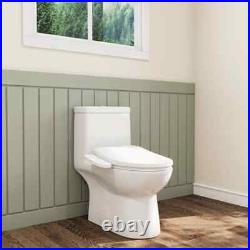 Smart Toilet Bidet Seat with Warm Water Flush, Heated Seat, Night Light, Dryer