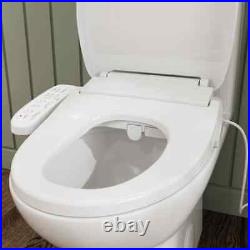 Smart Toilet Bidet Seat with Warm Water Flush, Heated Seat, Night Light, Dryer