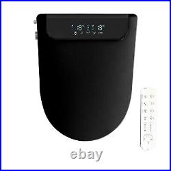 Smart Toilet Seat Electric Bidet Heated Seat Auto Deodorization Nightlight Black