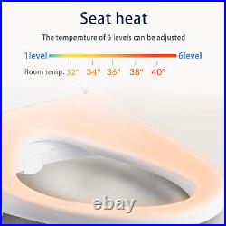 Smart Toilet Seat Electric Bidet Toilet Seat Heated Seat Elongated Auto Flush