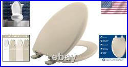 Soft Close Almond Toilet Seat by Aurora Perfectly Designed for Elongated Bowls Soft Close Almond Toilet Seat by Aurora Perfectly Designed for Elongated Bowls