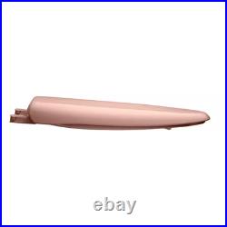 Soft-Close Elongated Easy-Clean Never-Loosens Plastic Toilet Seat in Wild Rose