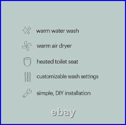 Swash LT99EW Bidet Toilet Seat White, Heated, Remote Missing 1 Nut 1, 1 Washer