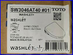 TOTO S500E Washlet+ Elongated Closed Bidet Seat Cotton White SW3046AT40#01
