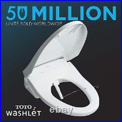 TOTO S550e Washlet Electric Heated Bidet Toilet Seat Elongated Cotton White
