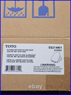 TOTO SS214#01 Soiree Soft-Close Elongated Toilet Seat Cotton
