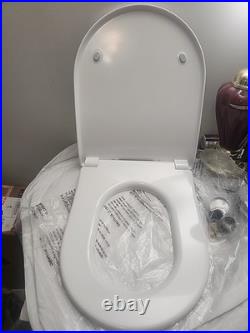 TOTO SS247R#01 Slim D-Shape Closed-front Toilet Seat with SoftClose, Cotton