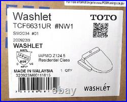 TOTO SW2034#01 C100 Washlet Bidet Toilet Seat (Elongated, Cotton White) NEW