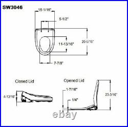TOTO SW3046#01 WASHLET S500e Elongated Bidet Toilet Seat with ewater+ and