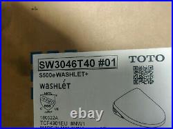 TOTO SW3046 Washlet S500E Elongated Bidet Seat Cotton White