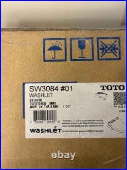 TOTO SW3084 #01 White, Elongated Bidet Toilet Seat MINOR DAMAGE/CRACK