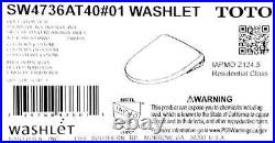 TOTO SW4736AT40#01 T20/T40 Washlet S7A Elongated Bidet Toilet Seat TOTO SW4736AT40#01 T20/T40 Washlet S7A Elongated Bidet Toilet Seat